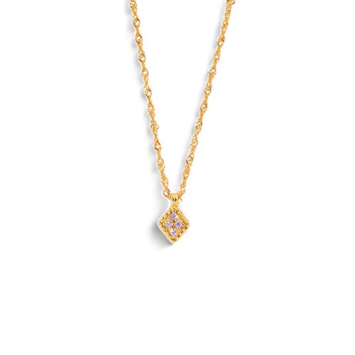 Dainty Birthstone Kite Necklace