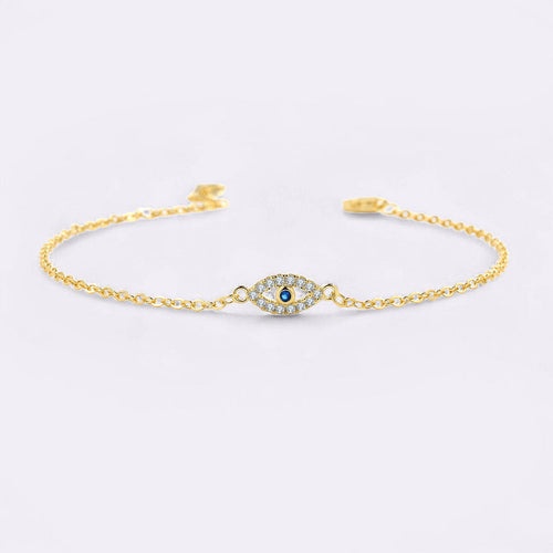 Dainty Evil Eye Charm Bracelet