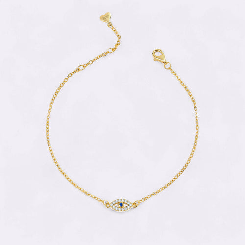 Dainty Evil Eye Charm Bracelet