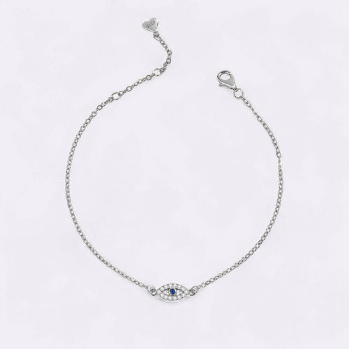 Dainty Evil Eye Charm Bracelet