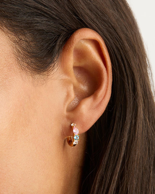 Yellow Gold Vermeil Cherish Deeply Hoops