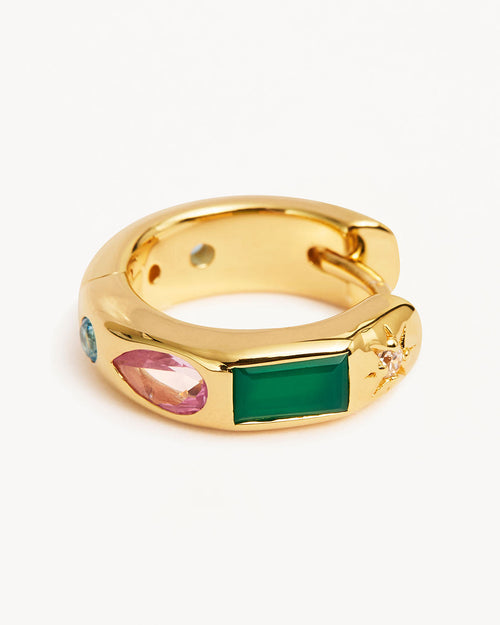 Yellow Gold Vermeil Connect to the Universe Hoops