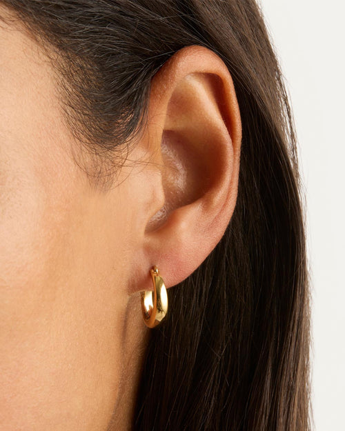 Yellow Gold Vermeil Infinite Horizon Small Hoops