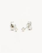 White Gold Vermeil Moonlight Pearl Stud Earrings