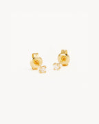 Yellow Gold Vermeil Pure Light Stud Earrings