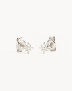 White Gold Vermeil Starlight Earrings