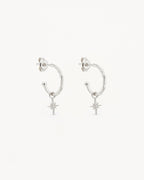 White Gold Vermeil Starlight Hoops
