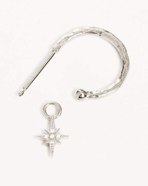 White Gold Vermeil Starlight Hoops