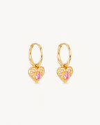Yellow Gold Vermeil Connect With Your Heart Hoops