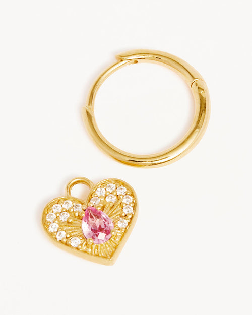 Yellow Gold Vermeil Connect With Your Heart Hoops