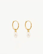 Yellow Gold Vermeil Live in Peace Hoop Earrings