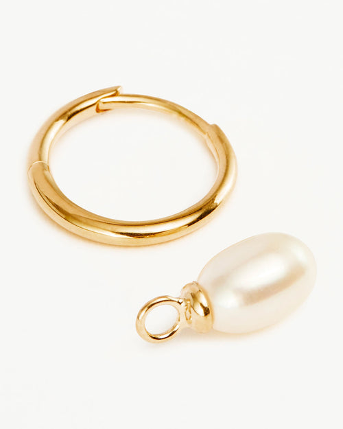 Yellow Gold Vermeil Live in Peace Hoop Earrings