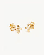 Yellow Gold Vermeil Live in Light Stud Earrings