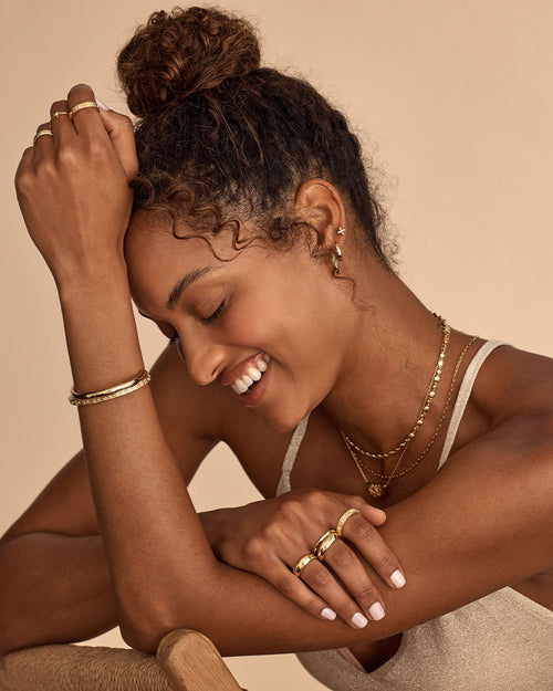 Yellow Gold Vermeil Live in Light Stud Earrings