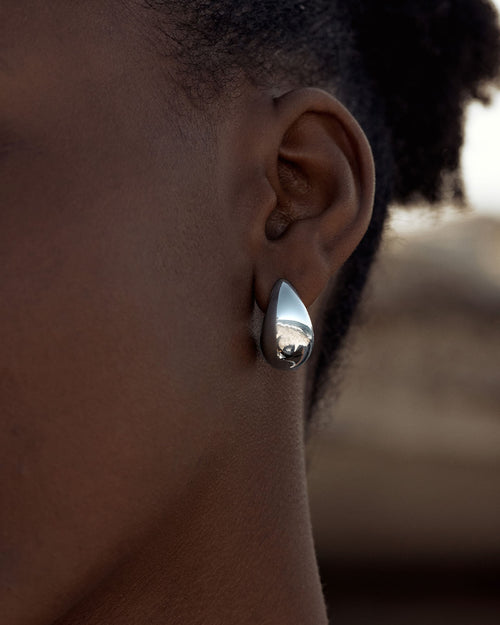 White Gold Vermeil Made of Magic Large Earrings