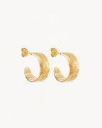 Yellow Gold Vermeil Woven Light Hoops