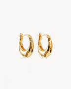 Yellow Gold Vermeil Radiant Energy Small Hoops