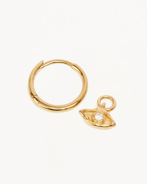 Yellow Gold Vermeil I am Protected Hoops