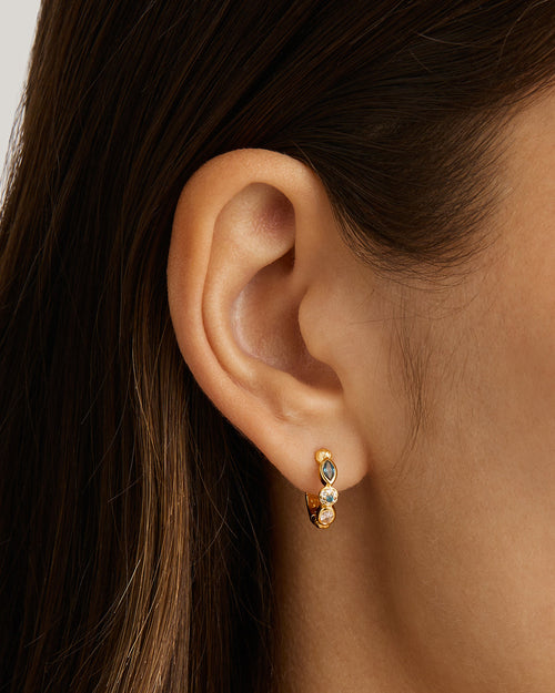 Yellow Gold Vermeil Protection of Eye Hoops