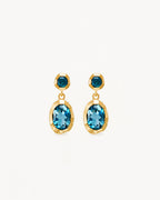 Yellow Gold Vermeil Sacred Jewel Topaz Earrings