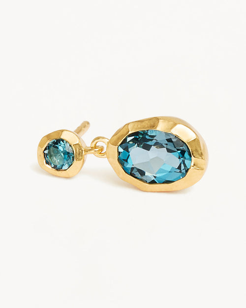 Yellow Gold Vermeil Sacred Jewel Topaz Earrings