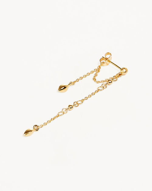 Yellow Gold Vermeil Luck and Love Chain Earrings