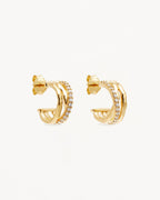 Yellow Gold Vermeil Entwined Hearts Hoops