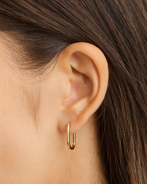 Yellow Gold Vermeil Journey Hoops