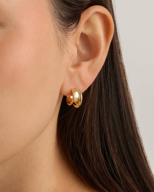 Yellow Gold Vermeil Muse Small Hoops
