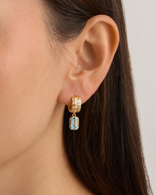 Yellow Gold Vermeil Calm Your Soul Topaz Earrings