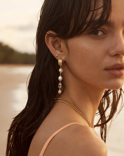 Yellow Gold Vermeil Follow Your Dreams Hoops