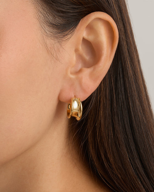 Yellow Gold Vermeil Muse Large Hoops