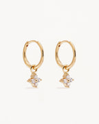 Yellow Gold Vermeil Crystal Bloom Hoops