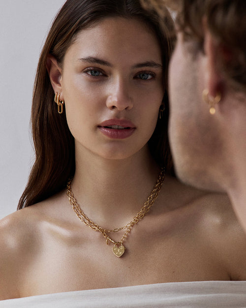 Yellow Gold Vermeil Connect Deeply Hoops