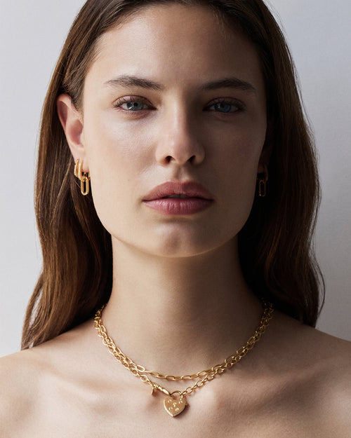 Yellow Gold Vermeil Connect Deeply Hoops