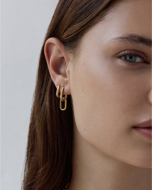 Yellow Gold Vermeil Connection Hoops