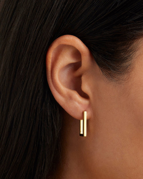 Yellow Gold Vermeil Devotion Hoops