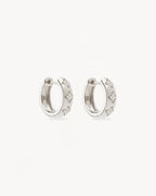 White Gold Vermeil Bloom With You Lotus Hoops