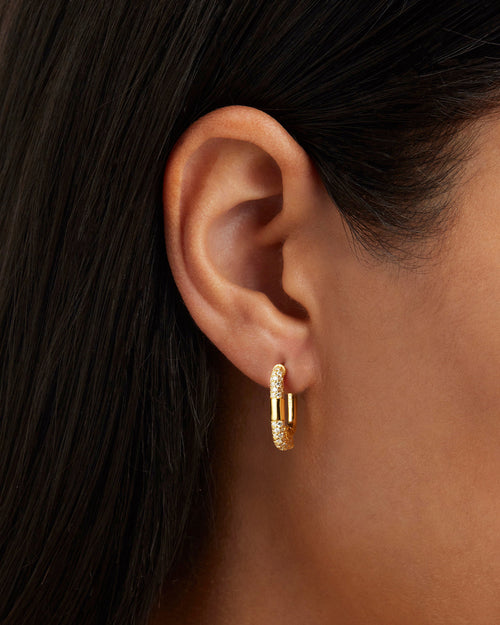 Yellow Gold Vermeil Unlock Your Potential Hoops