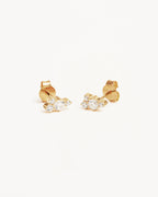 Yellow Gold Vermeil Mist Stud Earrings
