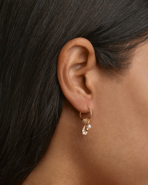 Yellow Gold Vermeil Ocean Mist Hoops