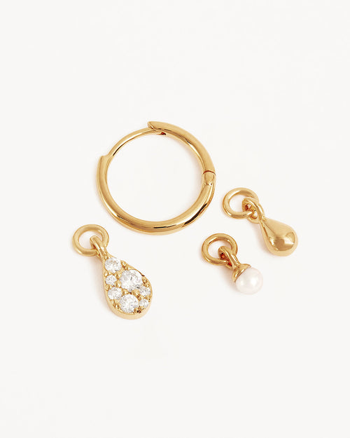 Yellow Gold Vermeil Ocean Mist Hoops