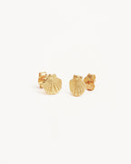 Yellow Gold Vermeil By the Shore Shell Stud Earrings