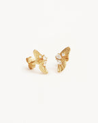 Yellow Gold Vermeil Ocean Whisper Stud Earrings