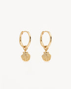 Yellow Gold Vermeil By the Shore Shell Hoops