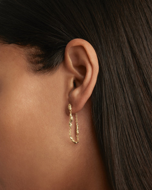 Yellow Gold Vermeil Drift Chain Earrings