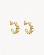 Yellow Gold Vermeil Peace Within Pearl Hoops