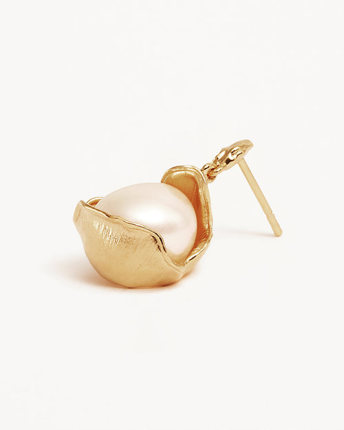 Yellow Gold Vermeil A Place to Dream Pearl Drop Earrings