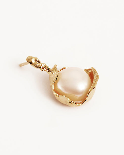 Yellow Gold Vermeil A Place to Dream Pearl Drop Earrings