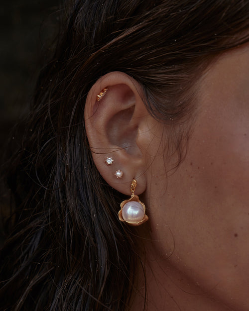 Yellow Gold Vermeil A Place to Dream Pearl Drop Earrings